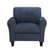preview thumbnail 21 of 49, Fremont & Park Diboli Chenille 3-Piece Living Room Set - Wood Finish Exposed Feet