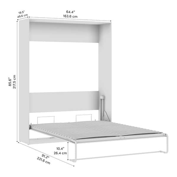 Claremont 65W Space-Saving Queen Size Murphy Bed by Bestar
