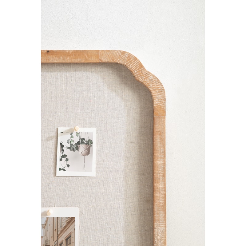 Kate and Laurel Marston Scalloped Fabric Pinboard - 20x30