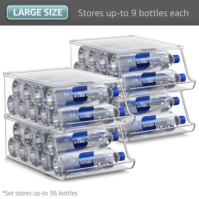 Sorbus Stackable Water Bottle Organizer and Drink Dispenser