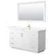 Option White / Giotto Quartz Top / Brushed Gold Hardware