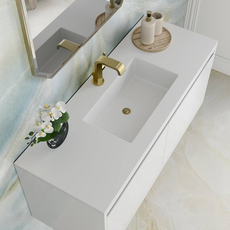 James Martin Vanities 805-V47.3-CB-GW Mantova 48" Single Basin Poplar