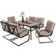 preview thumbnail 8 of 15, PHI VILLA Spring Motion 7-piece Patio Dining Set
