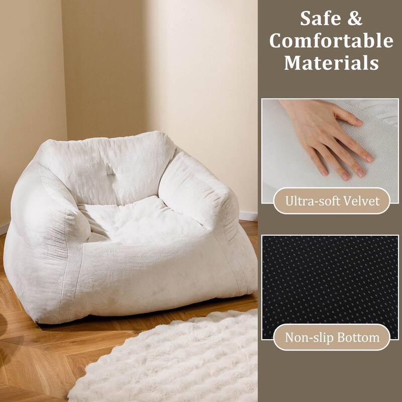 Costway Bean Bag Chair for Adults Plush Lazy Sofa with Ultra-soft