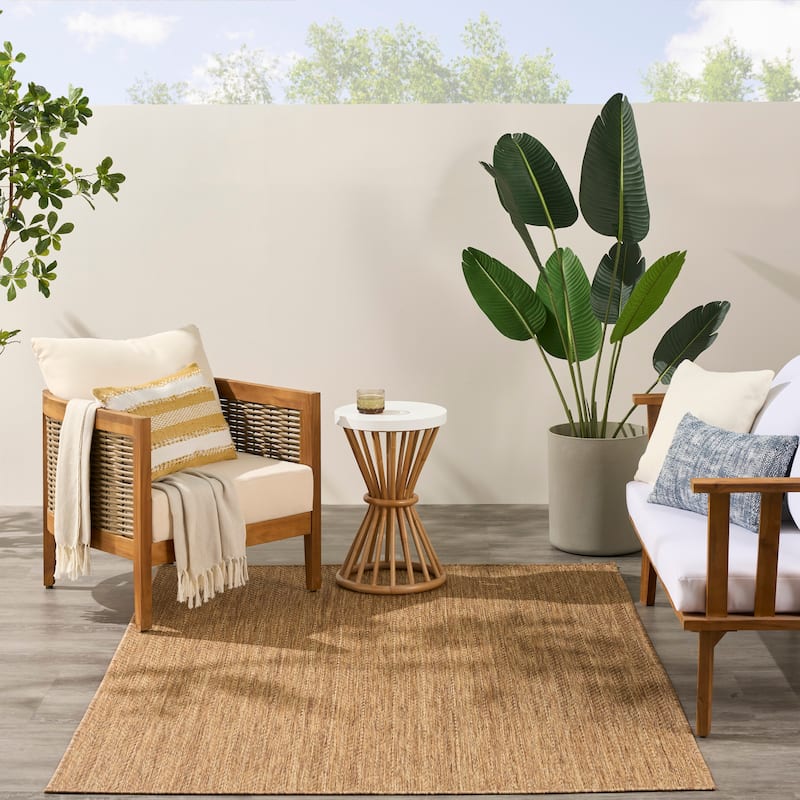 Nourison Horizon Indoor/Outdoor Chevron Area Rug - 6' x 9' - Natural
