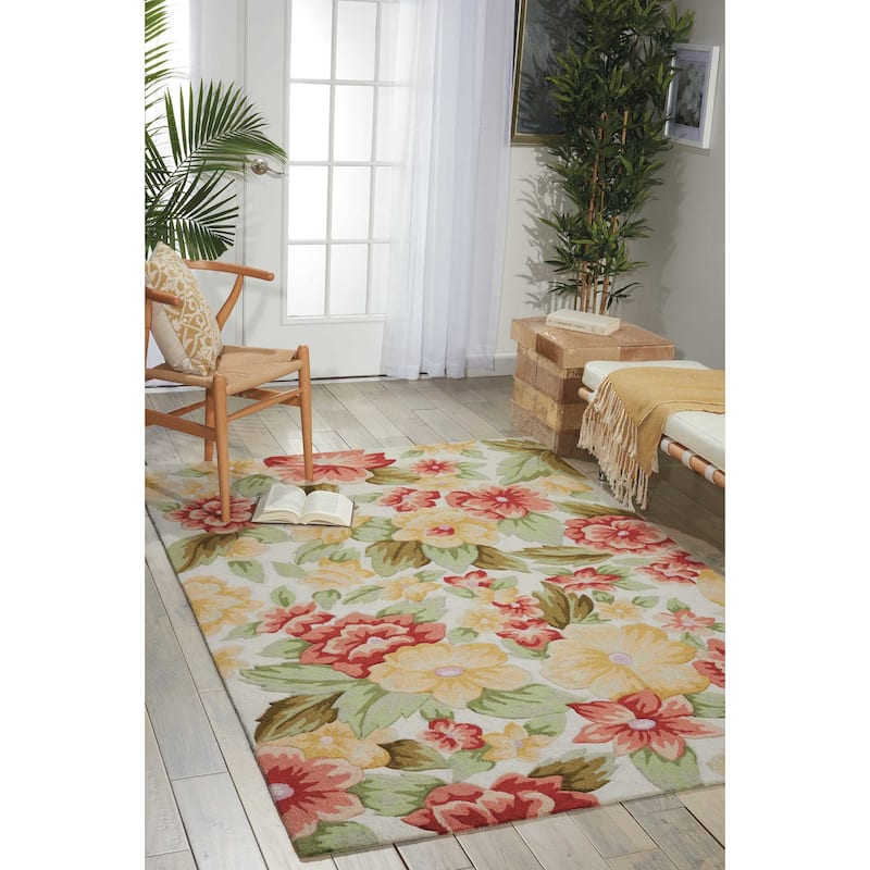 Nourison Fantasy Transitional Floral Area Rug