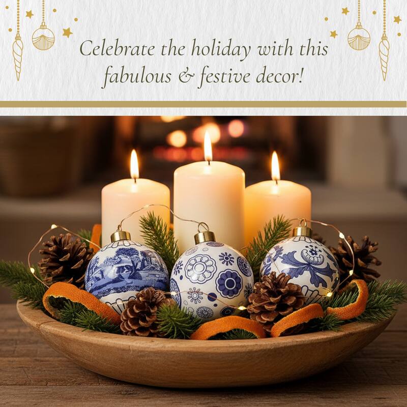 Spode Blue Italian Bauble - 2.6 Inch