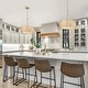 preview thumbnail 19 of 30, Tifany Modern Gold 4-Light Drum Chandelier Colored Glass Lights for Kitchen Island Bedroom