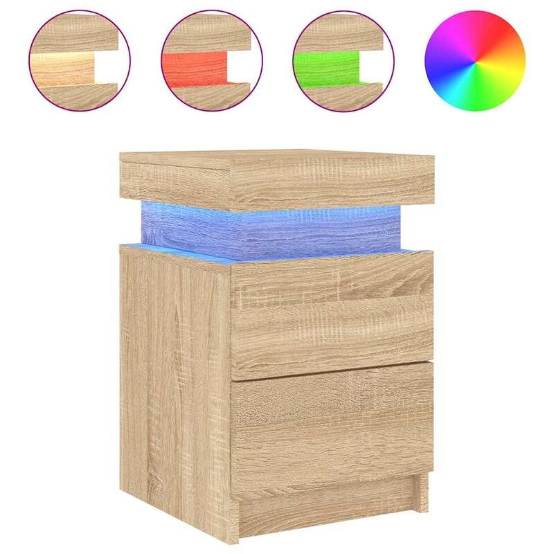 vidaXL Bedside Cabinet Engineered wood Standard Bedside Cabinet