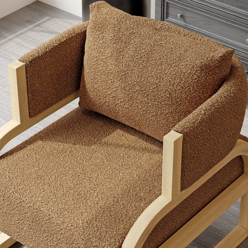 Corvus Danzig Teddy Fabric 1-Piece Accent Chair