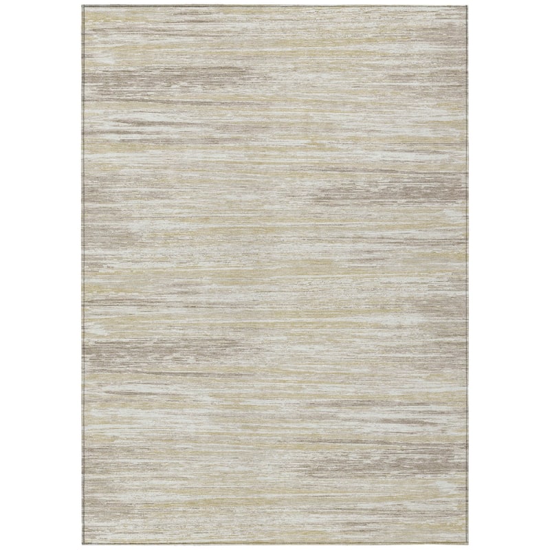 HomeRoots Striped Transitional Rectangle Outdoor Rug