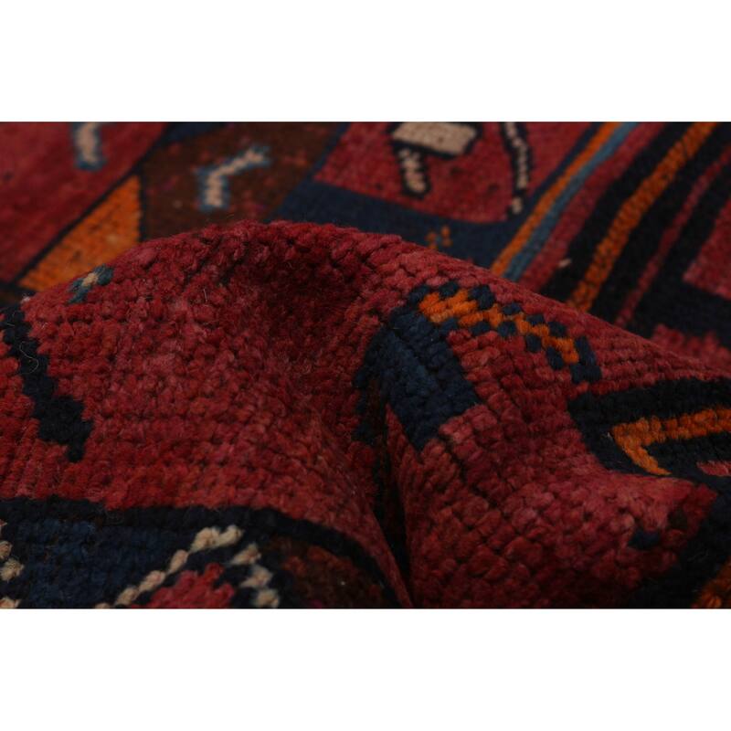 ECARPETGALLERY Hand-knotted Melis Vintage Red Wool Rug - 3'8 x 10'10