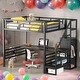 preview thumbnail 2 of 26, Full Size Loft Bed With Desk,Storage Staircase And Wardrobe for Home