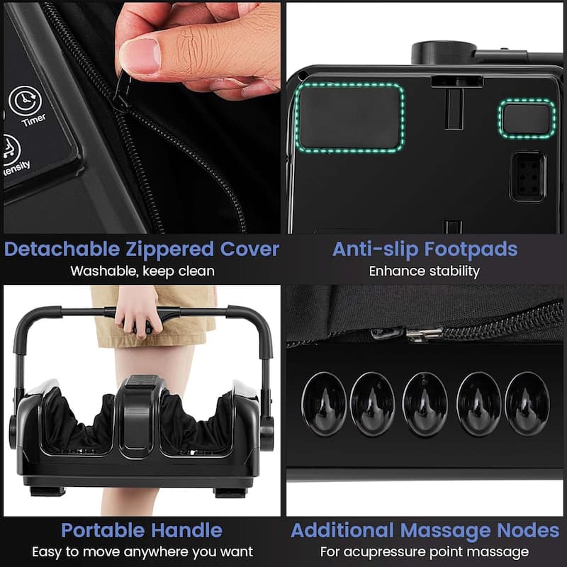 Foot Massager Shiatsu Leg Massager w/ Washable Cover