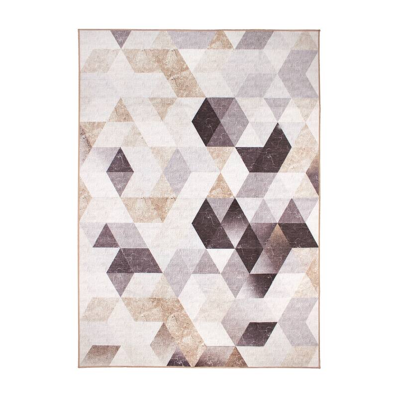 My Magic Carpet Machine Washable Rug Lattice Geometric Neutral