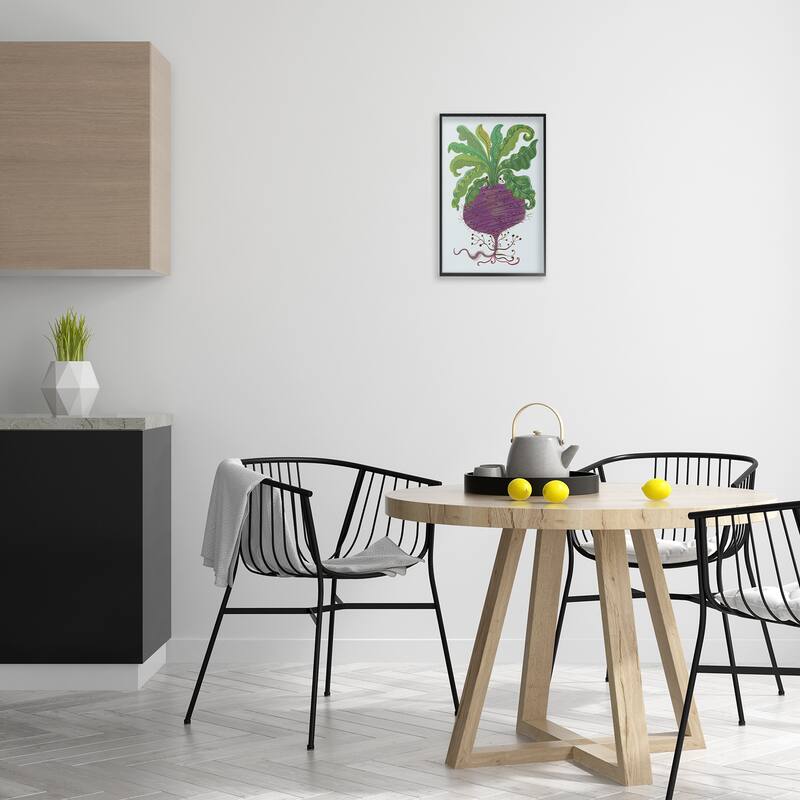 Stupell Stylized Beetroot Vegetable Framed Giclee Art Design By Kay Widdowson