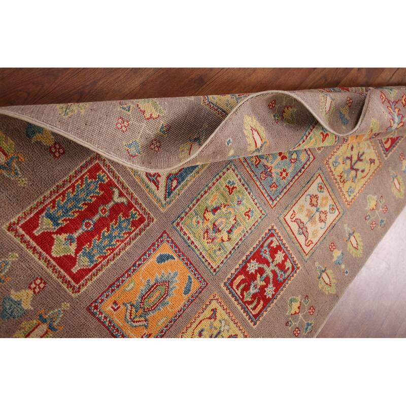 Garden Design Kazak Oriental Accent Rug Hand-Knotted Wool Carpet - 3'2" x 4'11"