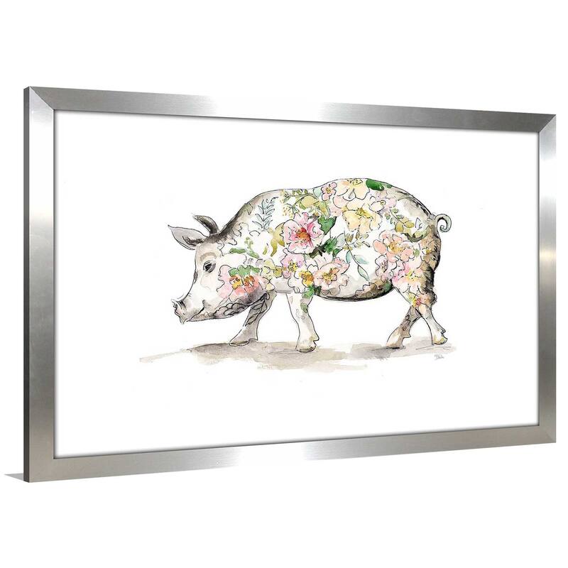 "Happy Little Pig (Horizontal)" Print on Acrylic