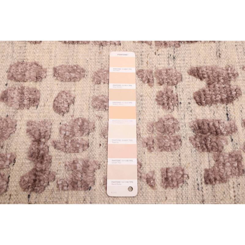 ECARPETGALLERY Hand-knotted Tangier Dark Brown, Ivory Wool Rug - 8'3 x 10'3