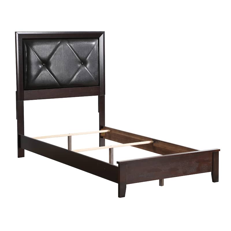 Espresso Twin Bed with Transitional Style, Strong Frame and Warm Finish for Stylish Kids' Rooms or Guest Bedrooms
