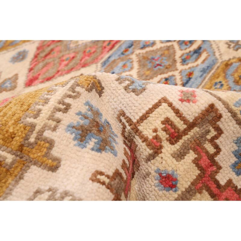 ECARPETGALLERY Hand-knotted Modern Oushak Cream Wool Rug - 5'3 x 8'1