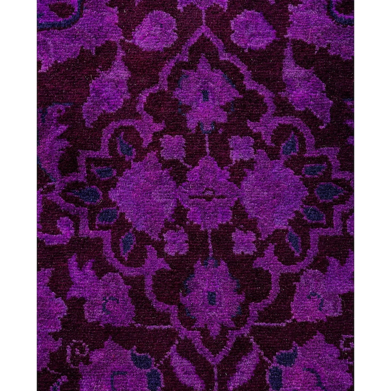 Overdyed One-of-a-Kind Hand-Knotted Area Rug - Purple - 3' 2" x 5' 4"