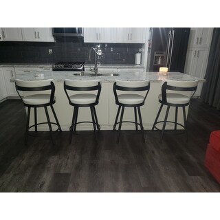 Harley Faux Leather and Metal Swivel Stools (Set of 2) by iNSPIRE Q Modern