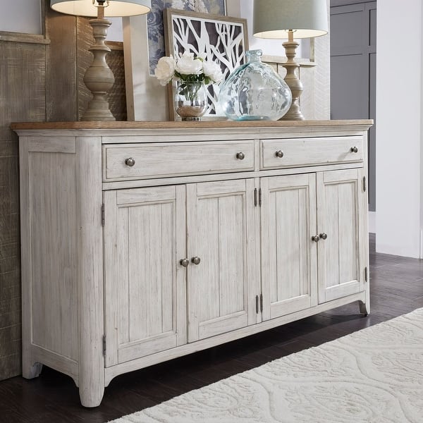 slide 2 of 9, Farmhouse Reimagined Antique White Server Antique White