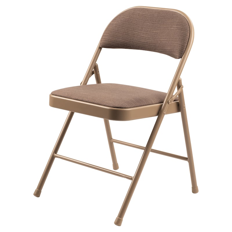 Commercialine 900 Series Fabric Padded Folding Chair - Pack of 4 - Brown