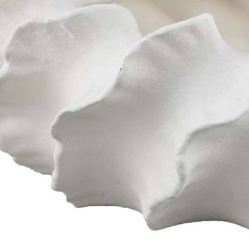 Velz Decorative Planter, 16 Inch Wavy Edge, Matte White Ceramic