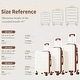 preview thumbnail 12 of 15, 3-Piece Hardshell Luggage Set with TSA Lock YKK Zippers Aluminum Telescopic Handle and Spinner Wheels Durable PC+ABS Suitcase