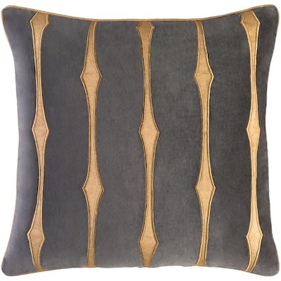 Decorative Pool Charcoal 22-inch Throw Pillow Cover