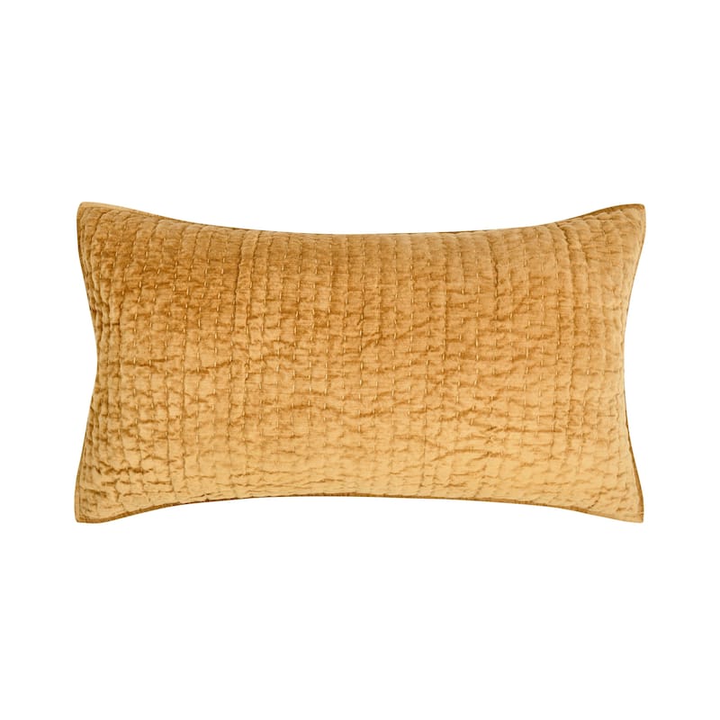 Dimitry Rayon Velvet Sham by Kosas Home - Honey Gold - King