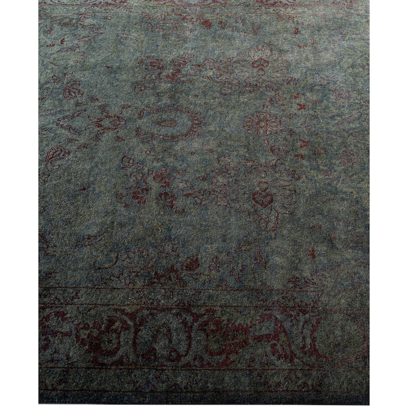 Overdyed One-of-a-Kind Hand-Knotted Area Rug - Gray - 4' 3" x 6' 3"