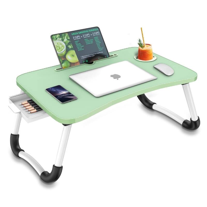 Foldable Laptop Bed Table Multi - 23.6"D x 15.8"W x 10.8"H - Green