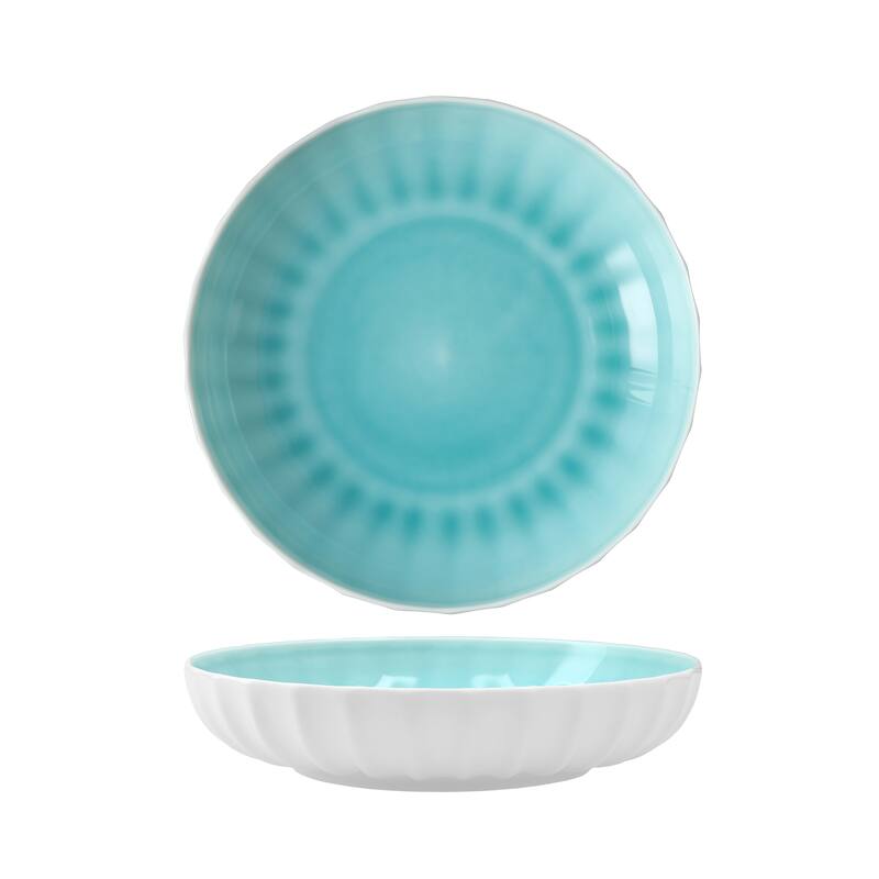 Fortessa Blyss Bone China,8.6" Bowl, , Cobalt Blue - 8.6" Bowl - Turquoise - 4 Piece