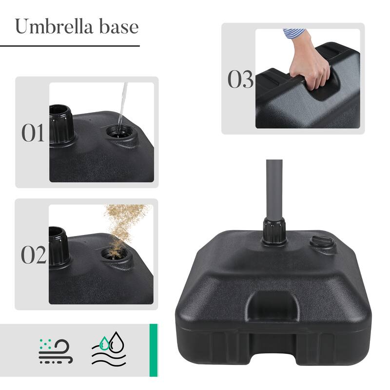 7.5 Feet Patio Market Umbrella with Base