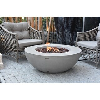 Elementi Metropolis Outdoor Firepit Table 56" Rectangular Patio Heater ...