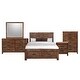 preview thumbnail 1 of 12, Picket House Furnishings Wren King 5PC Platform Storage Bedroom Set In Chestnut
