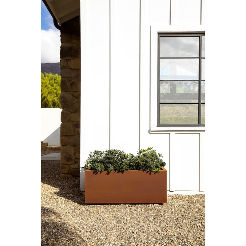 Corten Steel Series Long Box Planter