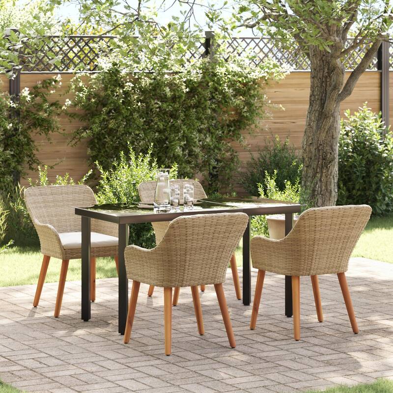 Modern Dining Table for Home Use - Beige55.1 x 27.6 x 29.1  square table legs 4chair