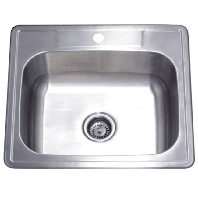 Kingston Brass Studio 25" Single Basin Stainless Steel Kitchen Sink