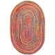 preview thumbnail 92 of 90, SAFAVIEH Handmade Cape Cod Marget Boho Coastal Jute Rug 4' x 6' Oval - Red/Multi