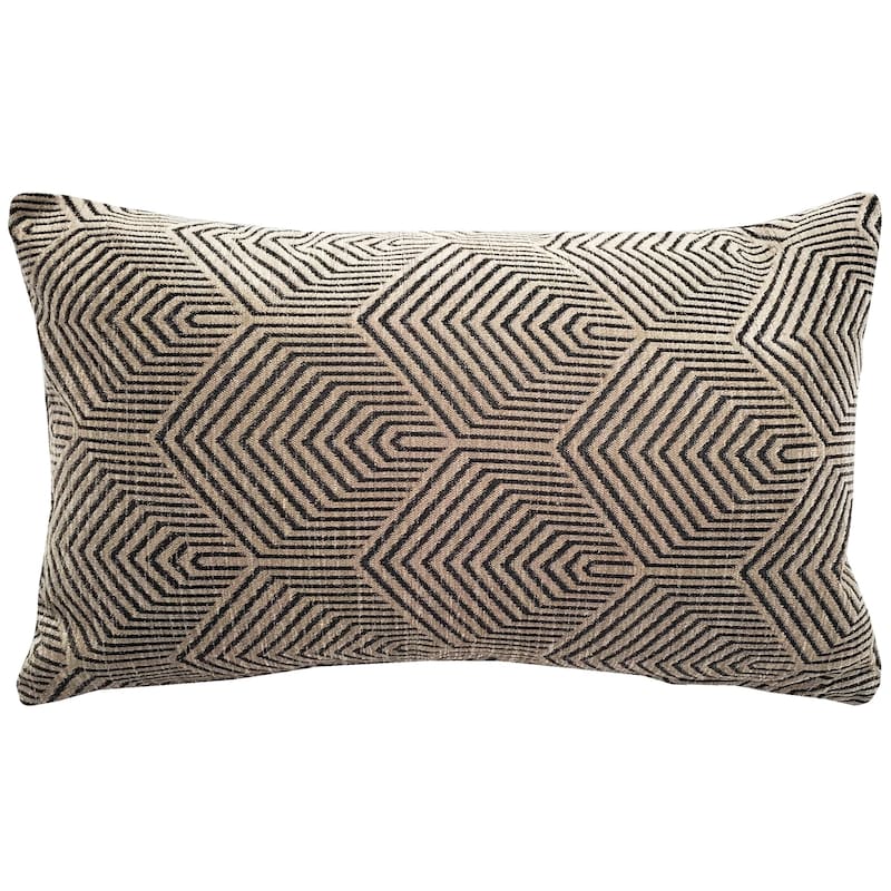 Sahara Throw Pillow - Taupe - 12" x 20" - Feather Down