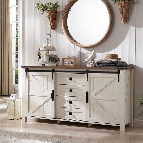 Farmhouse Dresser, Chest of Drawer, Dresser TV Stand, Storage Dresser - On  Sale - Bed Bath & Beyond - 40558745