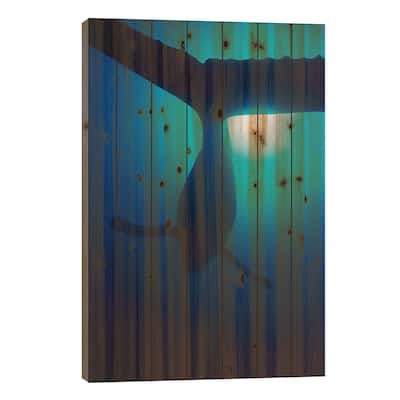 Humpback Whale Male Singing, Maui, Hawaii Print On Wood by Flip Nicklin - Multi-Color