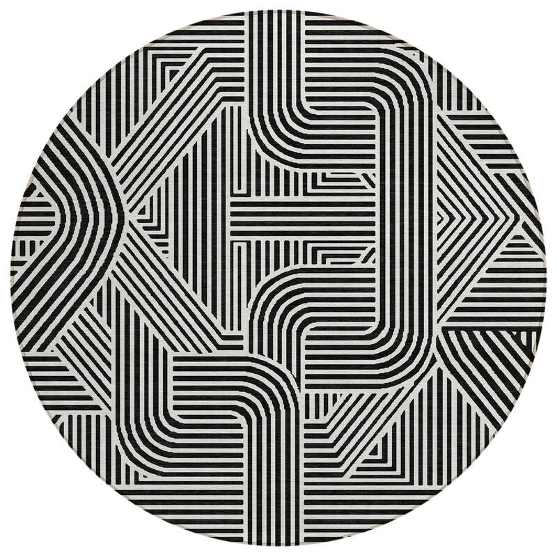 Machine Washable Indoor/ Outdoor Chantille Contemporary Geo Rug
