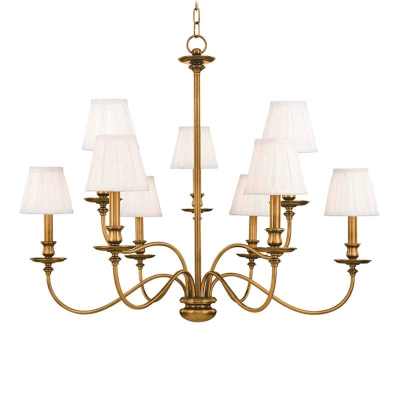 Hudson Valley Lighting Menlo Park 9 Light 34" Wide Chandelier - Aged Brass