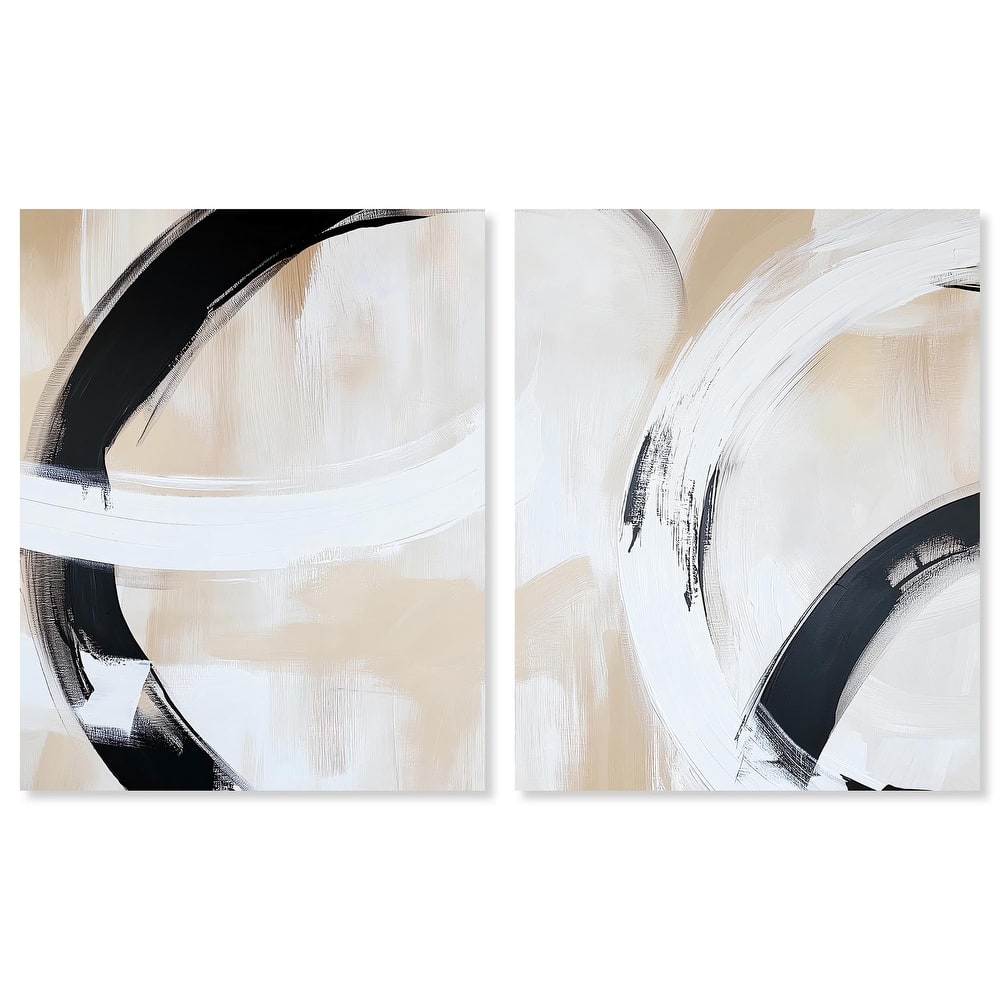 Neutral Interplay II Canvas Set of 2 by Art Remedy, Gallery Wrapped