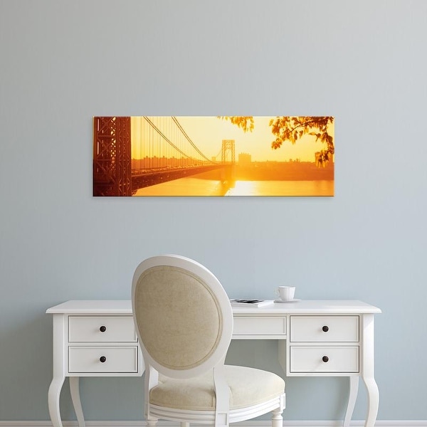 Easy Art Prints Panoramic Image 'Bridge across river, George Washington Bridge, New York City, New York' Canvas Art